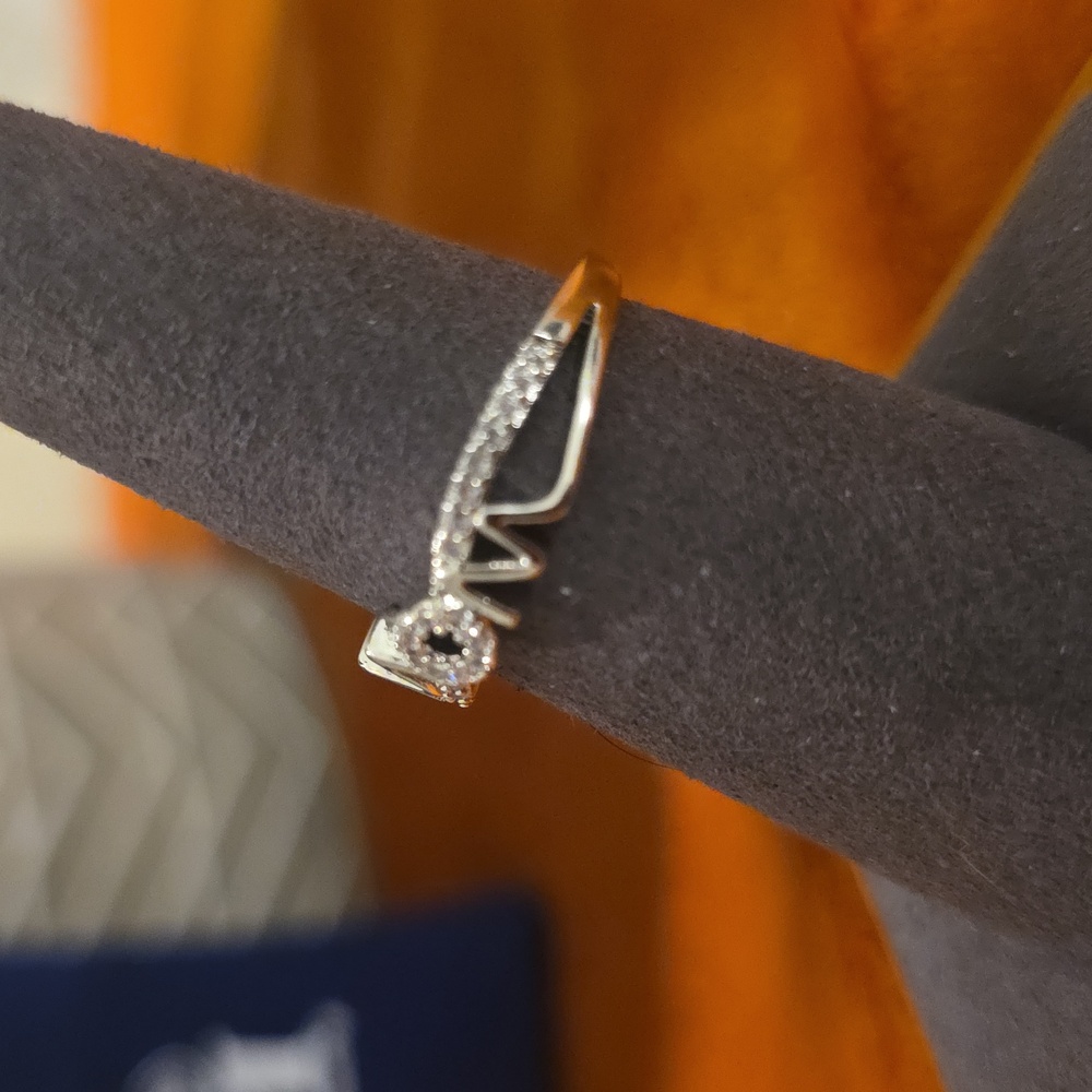 MOM ZIRCONIS 925 Silver Diamond BAND - Picture 4 of 5